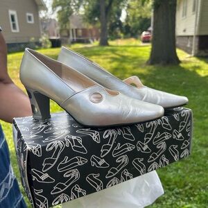 Elegant Silver Women's Heels